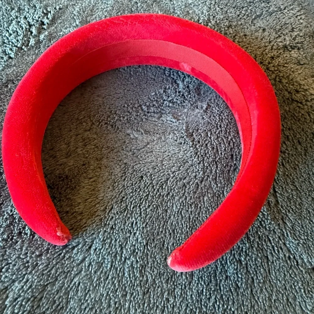 Janie and Jack red velvet headband, girls one size